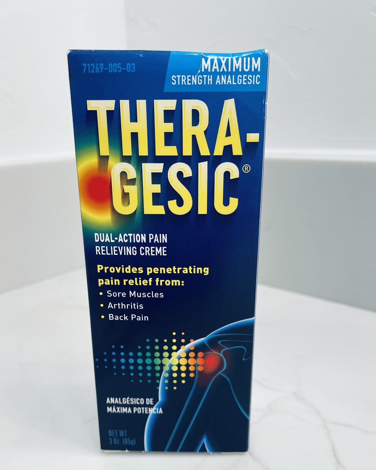 1 TheraGesic DualAction Pain Relieving Creme Maximum Strength 3oz exp