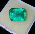9.92 Ct Natural Green Emerald Loose Gemstone Certified Transparent Emerald Cut
