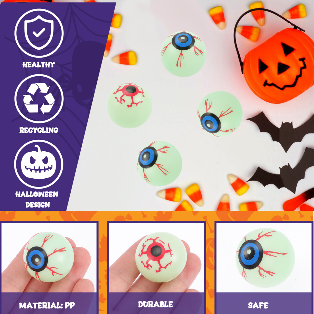 Leuchtende Halloween Augen Mit Timer - LED Gruseldekoration Für Skelett & Kürbis