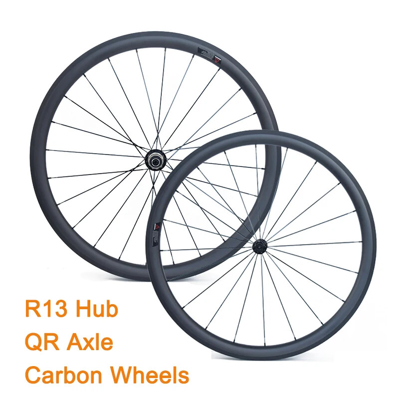 700c Carbon Fiber Road Bike Wheelset 35-55mm Depth 25-26mm Width