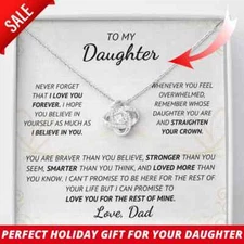 To My Daughter Necklace, Daughter Father Necklace, Daughter Gift From Dad, Mom