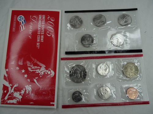 (3) 2005 P & D US Mint Uncirculated Sets 66 Coins OGP Original Envelopes BU - Picture 8 of 12
