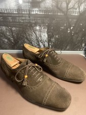 GUCCI Men's Brown Suede Oxford Brogue Captoe US 8.5 - UK 8