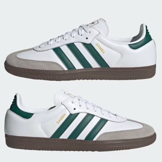 Adidas Samba OG Shoes 'White/Collegiate Green' - JH8797