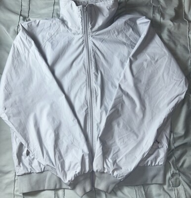 Helly Hansen Rain Jacket Helly-Tech Waterproof Wind Resistant Unisex White Large