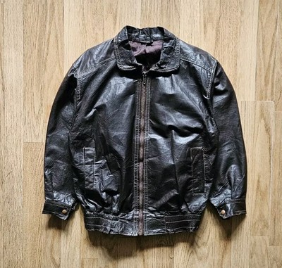 Braune Bomber Lederjacke Herren Medium