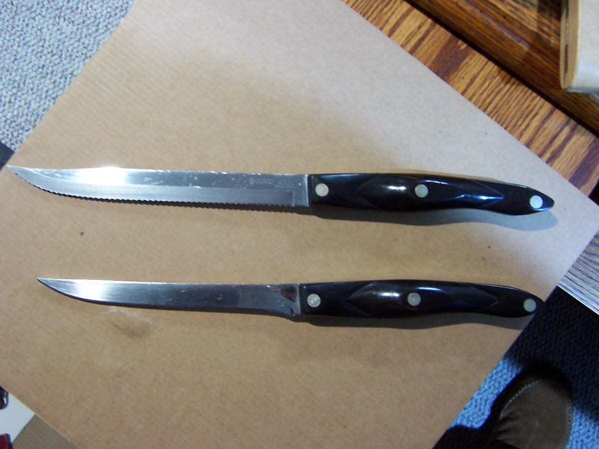 Cutco Knife Lot of 2 1761 KD , 1729 KA Olean New York Brown Handle eBay