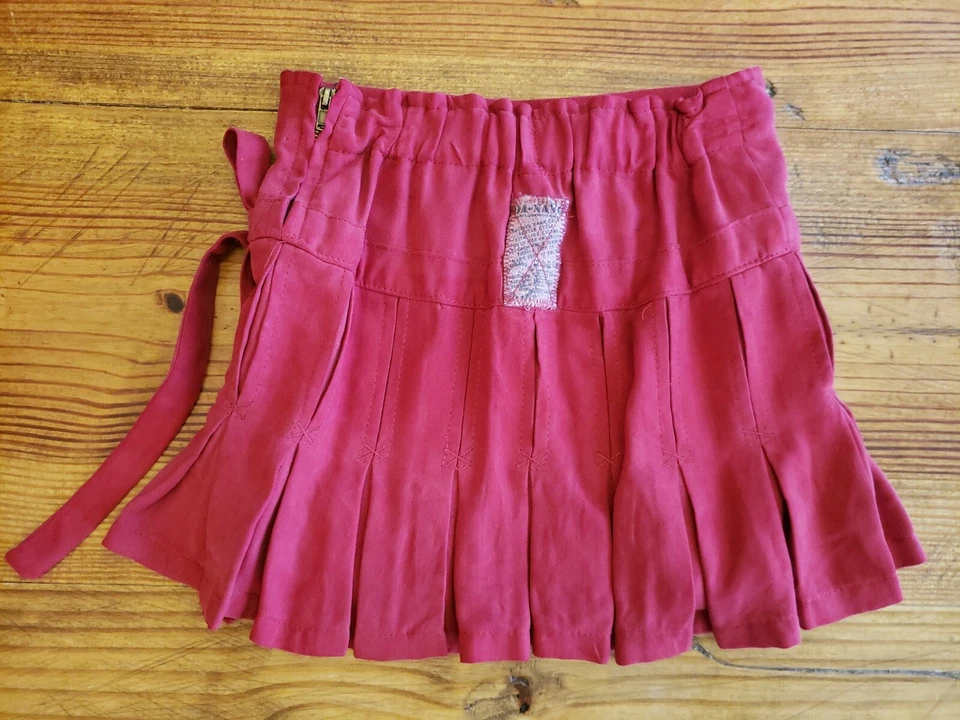 DA-NANG Girls 5 Pleated Flippy Skirt Red - Image 3 of 4