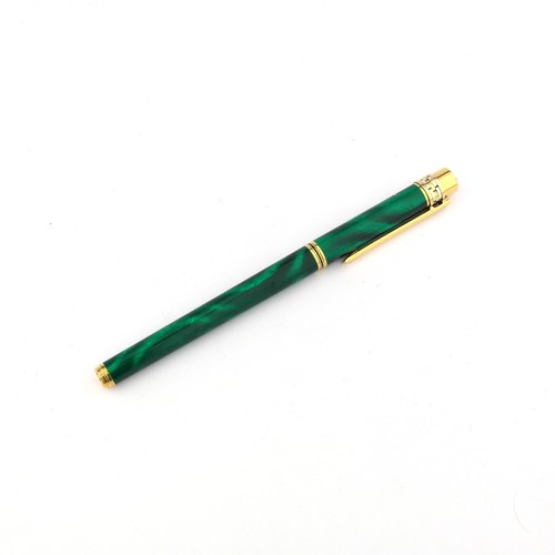 Rare Vintage Must de Cartier Trinity Malachite Lacquer Ballpoint Pen - Bild 7 von 16