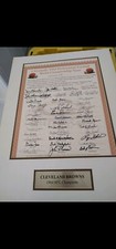 1964 NFL CHAMPIONS CLEVELAND BROWNS TEAM PIECE 42 SIGNATURE INCLUDING JIM BROWN