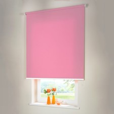 Sichtschutzrollo Mittelzugrollo Springrollo Rollo - Höhe 140 cm rosa