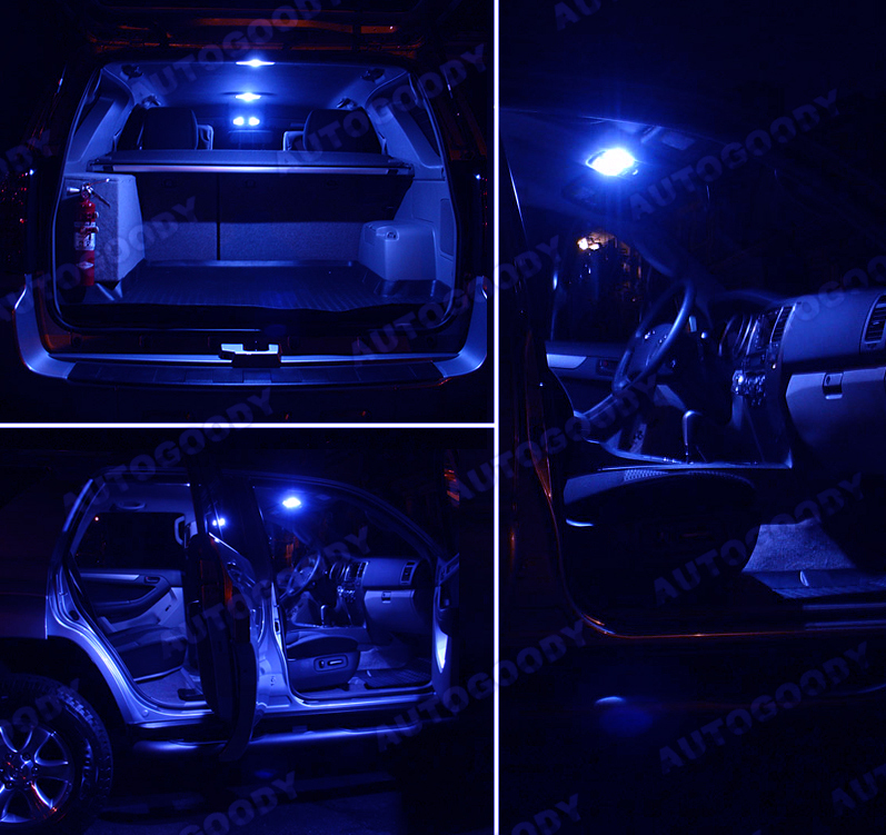 8 x Premium Blue LED Lights Interior Package Kit for Subaru WRX