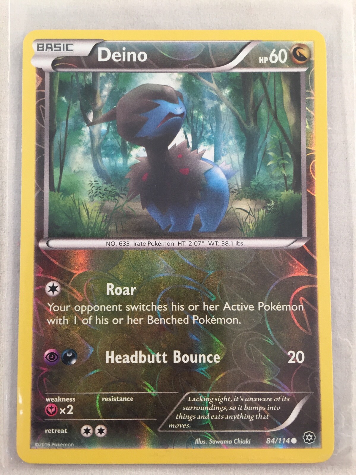 Pokemon XY Steam Siege Deino 84/114 Common Reverse Holo