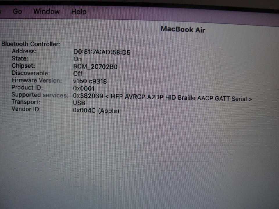 Apple Macbook Air A1466 (2017)13”HD Intel Core i5-5350U 1.8GHz 8GB 128GB SSD - Image 3 of 4