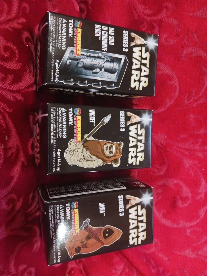 Lote de 3 figuras KUBRICK jawa wicket carbonita Star Wars han solo Serie 3 Medicom Foto 4 de 4