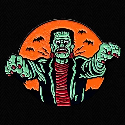 Lunar Crypt Frankenstein's Monster Classic Horror Movie Limited Enamel Pin