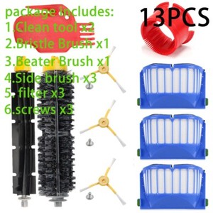 Replacement Brush Filter Kit for iRobot Roomba Aerovac 600 Series 620 630 650 US Replacement Brush Filter Kit for iRobot Roomba Aerovac 600 Series 620 630 650 US