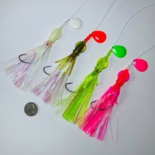 BEST FLUKE FLOUNDER DESTROYER Bottom B2 Squid Lures Rigs (Classic Colors)