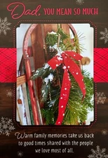 Heartfelt CHRISTMAS Card FOR DAD, Warm Family Memories by Hallmark + Envelope