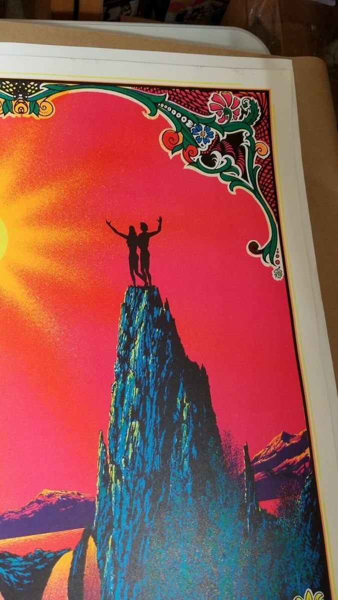 ヴィンテージ 1970 Pro Arts Inc　ポスター HAVE A NICE DAY VINTAGE SILKSCREEN BLACKLIGHT POSTER 1970