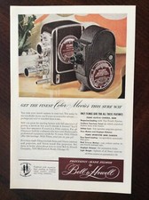 1948 vintage original color ad Bell  Howell Filmo Auto-8 Movie Camera 8mm
