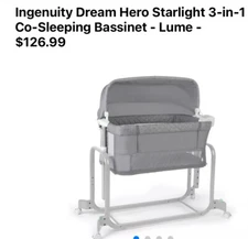 Ingenuity Dream Hero Starlight 3-in-1 Co-Sleeping Bassinet - Lume