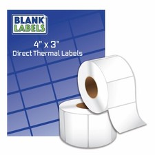 16 Rolls 4x3 Direct Thermal Labels Zebra LP 2844 GX ZP Models 500 /Roll 8000!