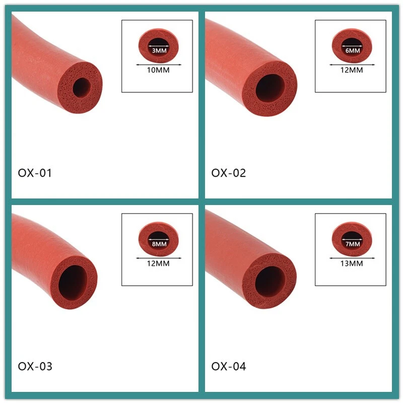 Silicone Rubber Foam Hollow Round Strip O-Shaped Sponge Foam Strip Sealing Strip - Image 2 of 4