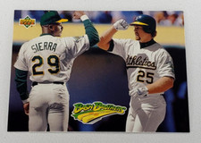 1993 Upper Deck Baseball Teammates Mark McGwire Ruben Sierra #49 Oak. Athletics