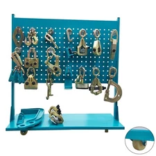 19 PCS Auto Body Frame Machine Clamp Set w/Wheeled Tool Cart Car Repair Puller
