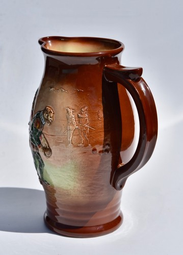 Rare Large 1937 Royal Doulton Queensware SIR FRANCIS DRAKE Pitcher/Jug - D5075 - Picture 3 of 12