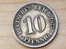 1875 J Germany 10 Pfennig