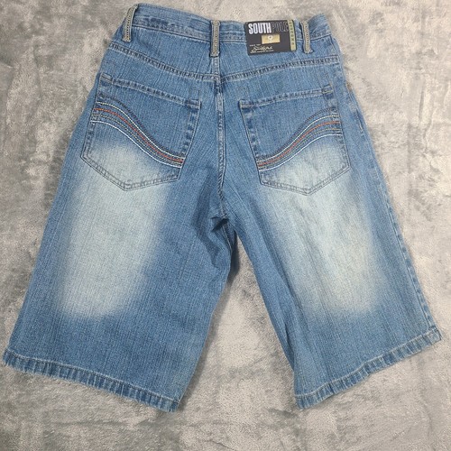 Southpole Jean Shorts Mens 30 Blue Denim Baggy Long Hip Hop Faded Vintage Y2K