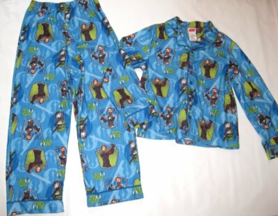 Star Wars Boys Blue Fleece Jedi Knight  PJs Pajamas Size 12 Yoda Fall Winter