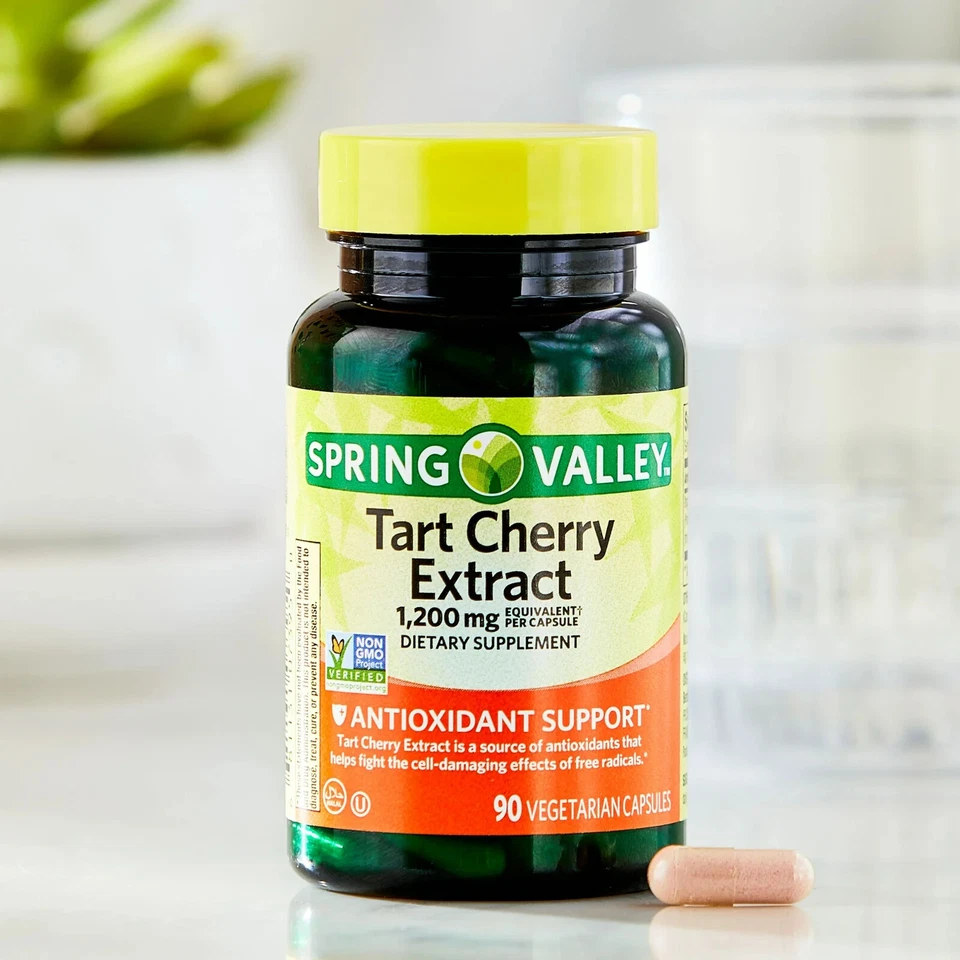 Extrato de cereja azeda Spring Valley suporte antioxidante dietético 1.200 mg, 90 unidades - Imagem 4 de 4
