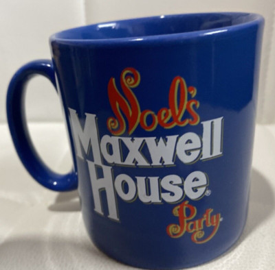 Vintage 1988 Noel's Maxwell House Party Tee Kaffee Blau Becher Teetasse BBC TV