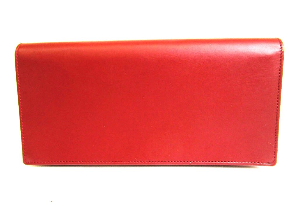 Auth Cartier Pasha de Cartier Bordeaux Leather Long Flap Wallet Purse #9424 image 2