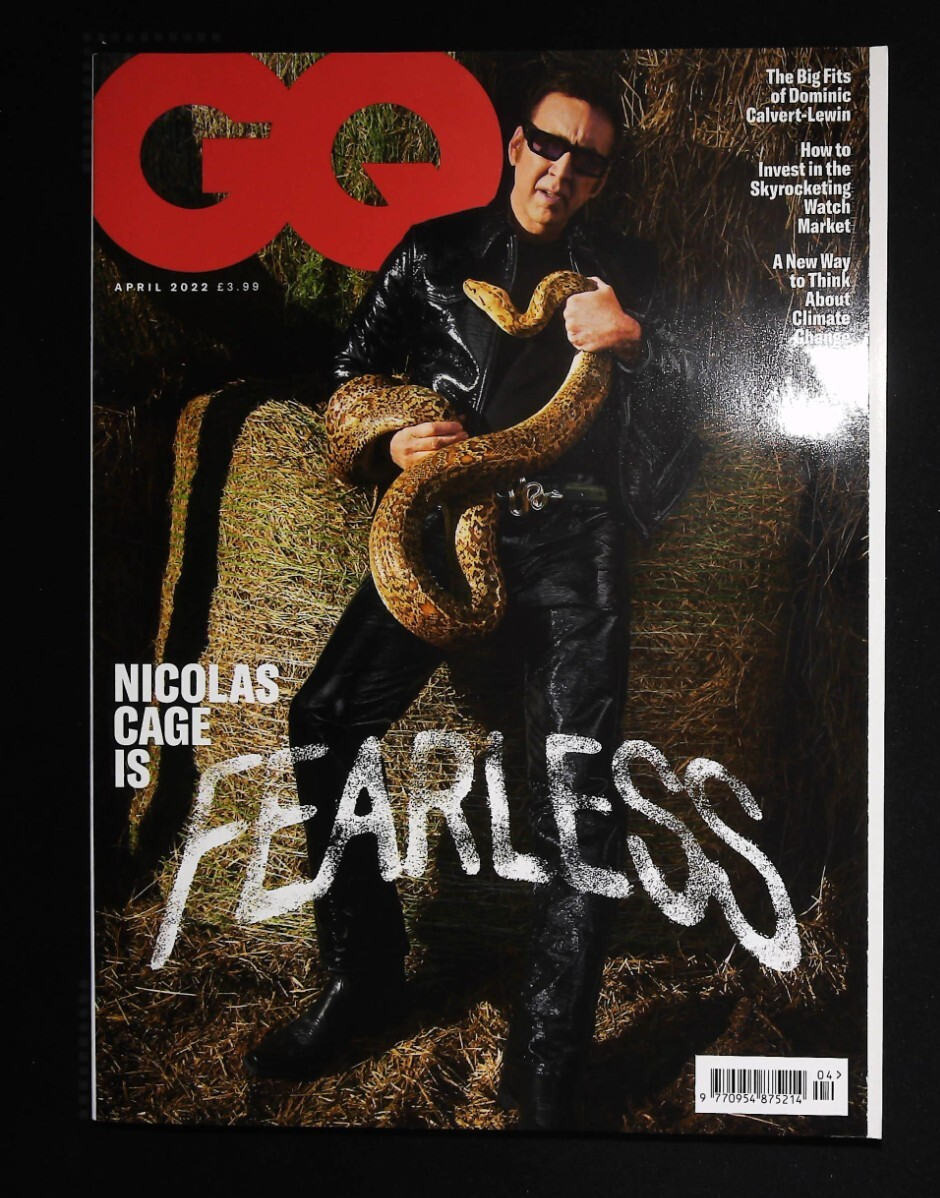 GQ Magazine, Nicolas Cage, Paapa Essiedu, Dominic Calvert-Lewin, April 2022