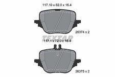 TEXTAR Bremsbelagsatz Scheibenbremse hinten für Mercedes-Benz S-Klasse W223