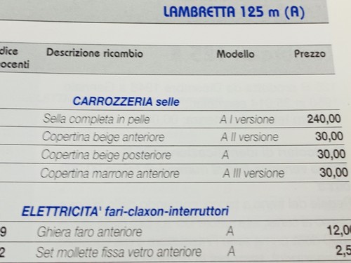 CATÁLOGO DE REPUESTOS CASA LAMBRETTA EDICIÓN 2004 DE VITTORIO TESSERA DE ITALIA - Imagen 5 de 16