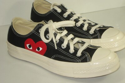 NWOB Converse Comme des Garçons Play x One Star Blk Wh