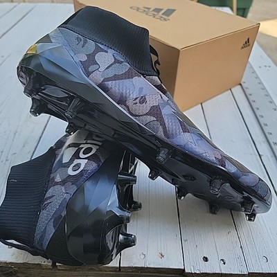 Adidas x Bape Adizero Camo Football Cleats Men Size 15 Bape EG6115 Authenticated adidas A Bathing Ape x Adizero Cleat Black Camo for Sale  main image 4