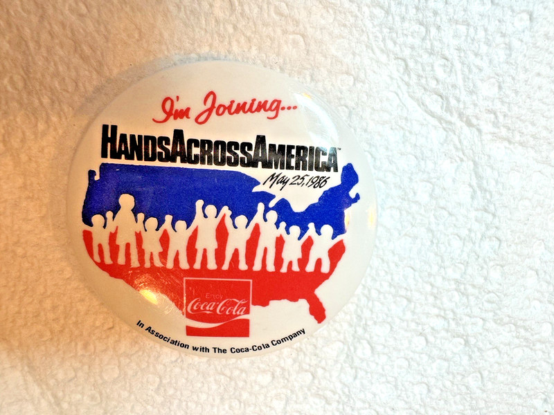 Coca Cola "The Party Favorite" Vintage Advertising Political 3.5" Pinback Button