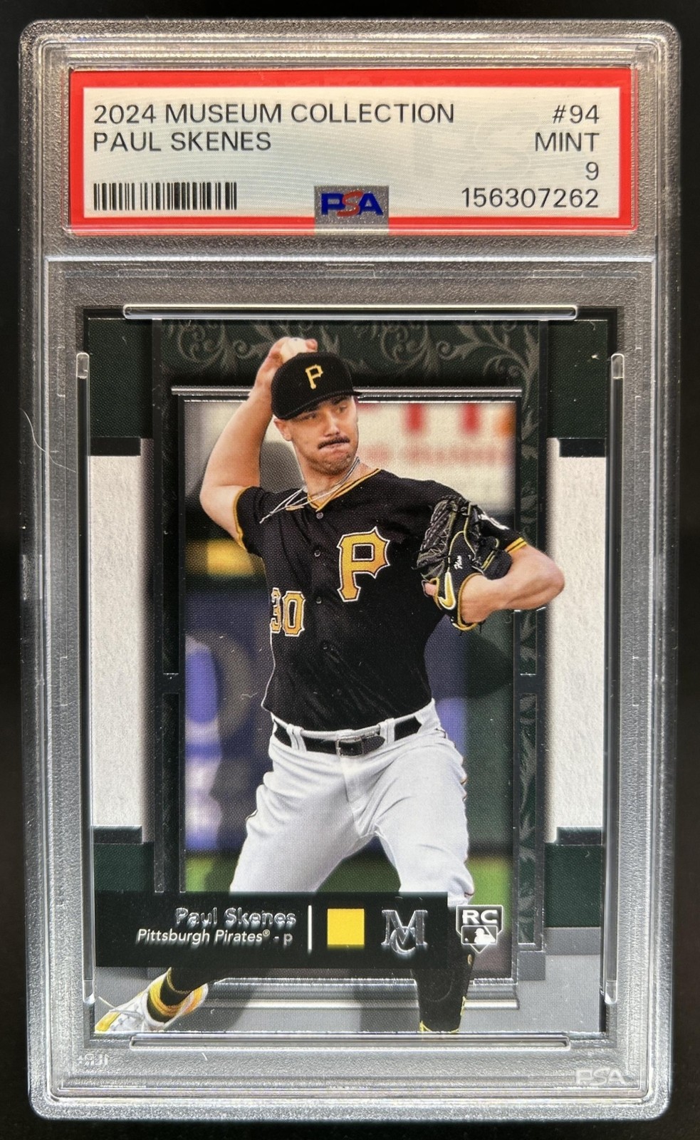 2024 Topps Museum Paul Skenes RC Rookie #94 Pirates PSA 9 view 1