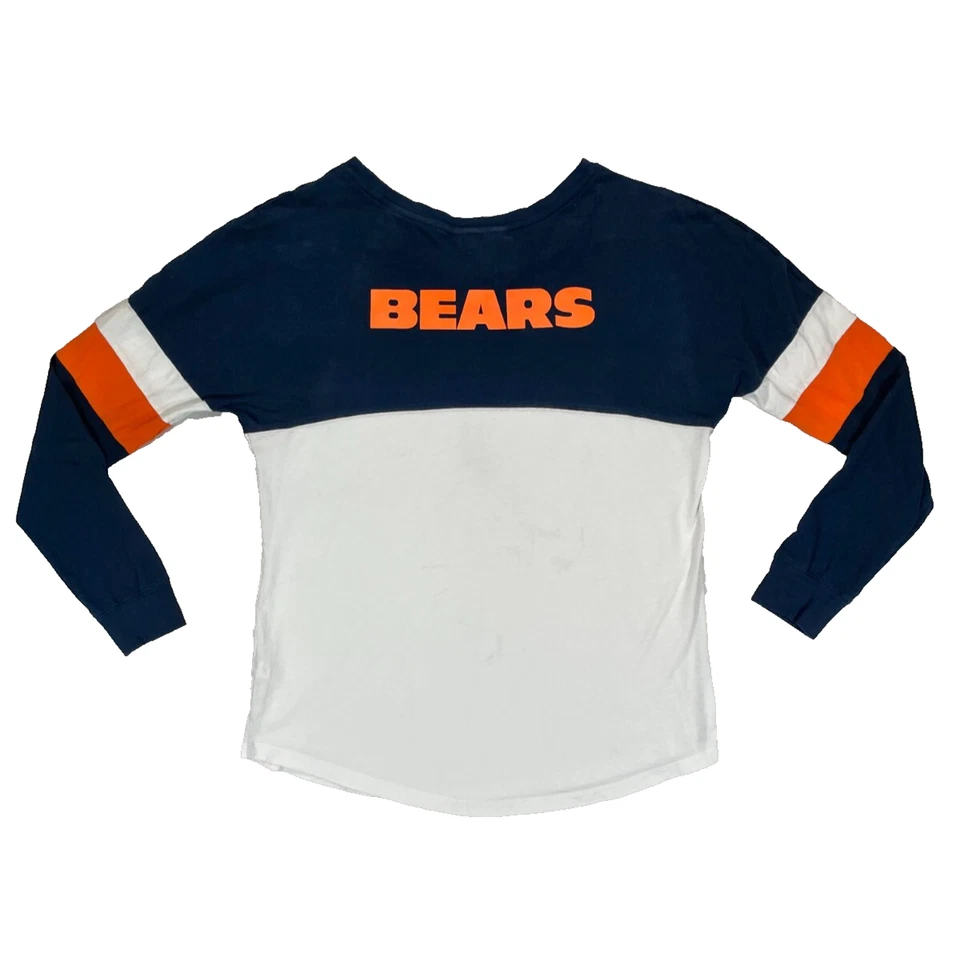 Chicago Bears NFL Team Apparel Women’s Lace Up Long Sleeve Shirt Size Small - Image 2 of 4