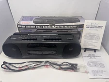Lennoxx Sound CT-745 AM/FM Stereo Dual Cassette Recorder Open Box (Read, Video)