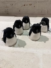 NEW Penguin Ornaments Lot Of 5 Kurt Adler Animals Christmas Tree Decorations NWT