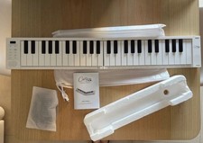 Tastiera MIDI Pieghevole 49 Tasti Carry-On USB Batteria Stereo Bianca Come Nuova