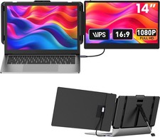 14-Inch Laptop Screen Extender, 1080P FHD Portable Monitor, Type-C/HDM