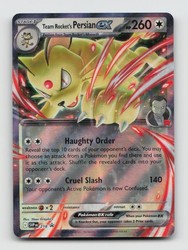 Team Rocket's Persian ex 218 Scarlet & Violet Promo Holo